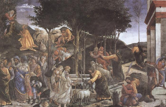 Sandro Botticelli Trials of Moses (mk36) France oil painting art
